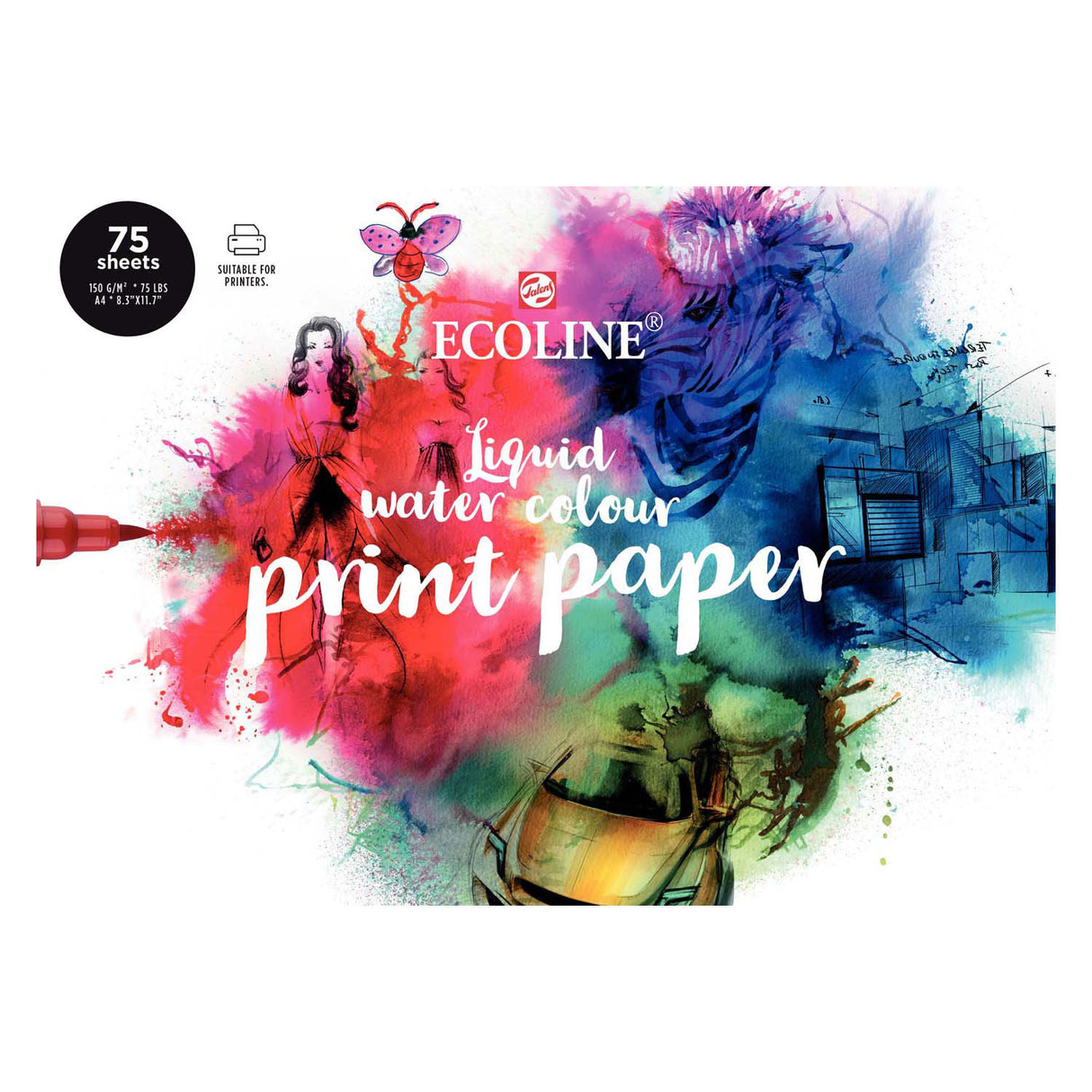 Bruynzeel Ecoline Druckerpapier, 21 x 29,7 cm (A4), 150 g m, 75 Blatt