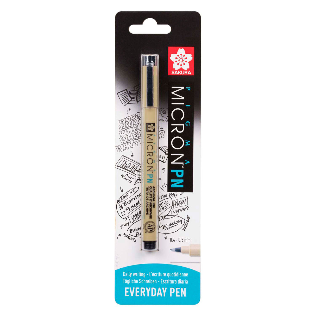 Sakura Blisterkarte Pigma Micron PN Schwarz, 1 Stück