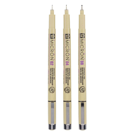 Sakura Pigma Micron Fineliner-Etui – 3 Fineliner – Schwarz