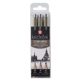 Sakura Pigma Micron Federmäppchen 3 Fineliner schwarz 08-10-12 breit