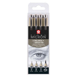 Sakura Pigma Micron Fineliner-Set | 4 Größen, kühles Grau