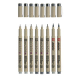 Sakura Pigma Micron Fineliner-Set | 8 Stifte, helles kühles Grau, kühles Grau