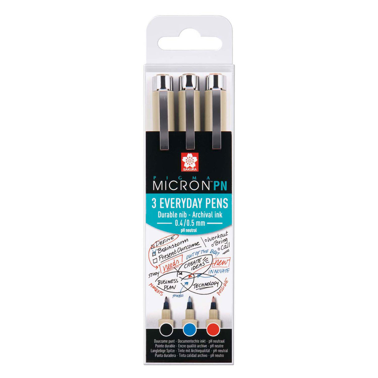 Sakura Pigma Micron PN Büroset 3 Farben