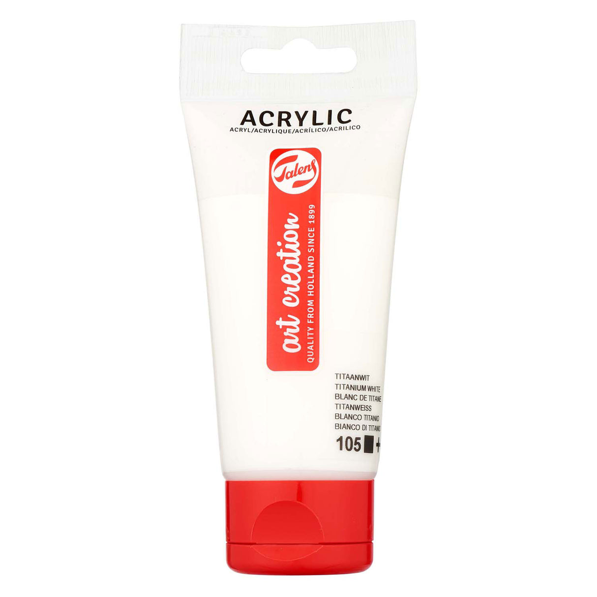 Talens Art Creation Acrylfarbe, Tube 75 ml, Titanweiß 105
