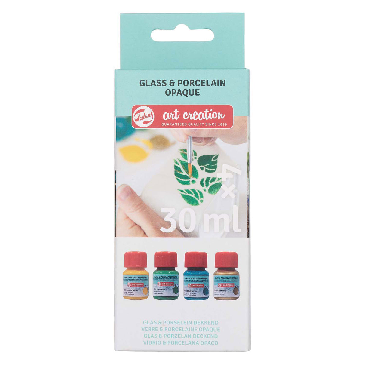 Talens Art creat.glass Porzellan opak 4x30ml grüngold