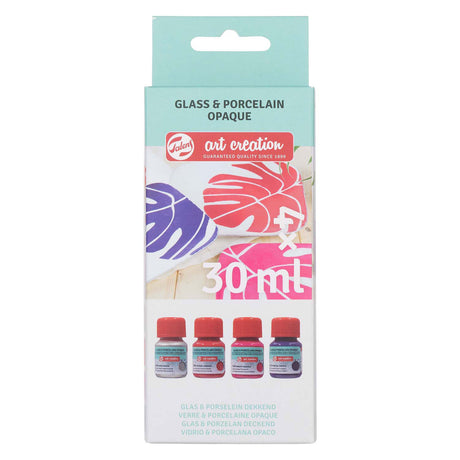 Talens Art creat.glass Porzellan opak 4 x30ml rosa silber
