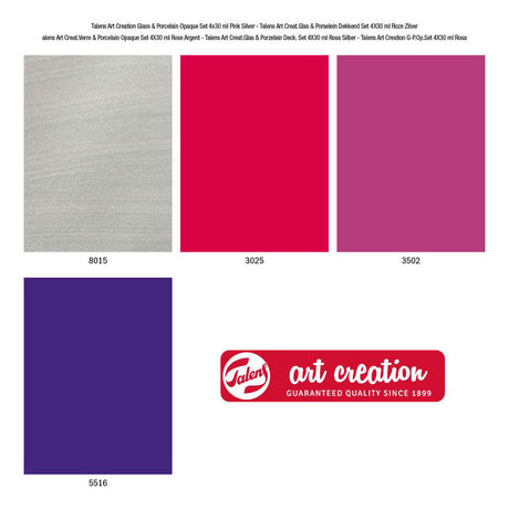Talens Art creat.glass Porzellan opak 4 x30ml rosa silber