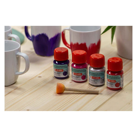Talens Art creat.glass Porzellan opak 4 x30ml rosa silber