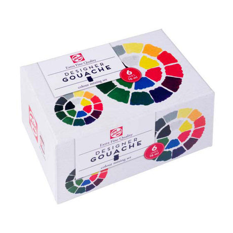 Talens Gouache Extra Fine Primärset, 6 x 16 ml Flaschen