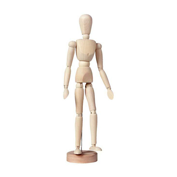 Talens Schaufensterpuppe Frau 30 cm, klares Holz