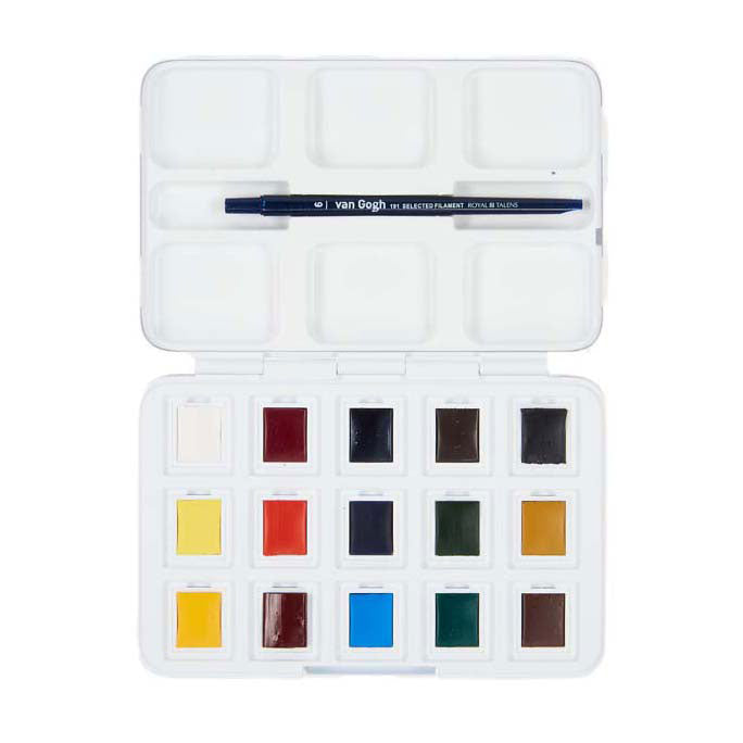 Bruynzeel Van Gogh Aquarellfarben-Taschenbox Grundfarben