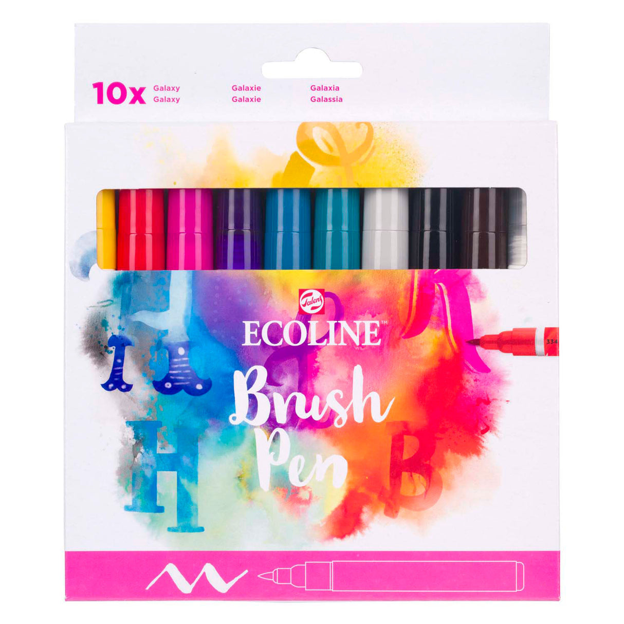 Bruynzeel Ecoline Pinselstift-Set Galaxie, 10 Farben