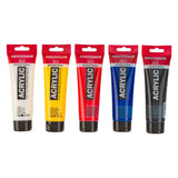 Bruynzeel Amsterdam Standard-Serie Acrylfarben-Mischset 120 ml, 5-tlg.
