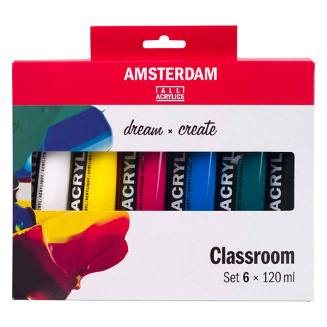 Lernset für Acrylfarben der Amsterdamer Standardserie | 6 x 120 ml