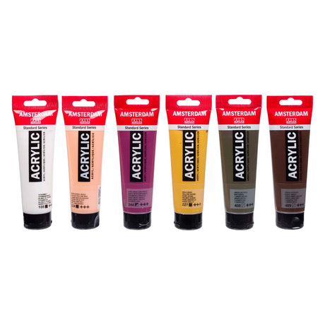 Bruynzeel Amsterdam Standard-Serie Acrylfarben-Portrait-Set 120 ml, 6-tlg.