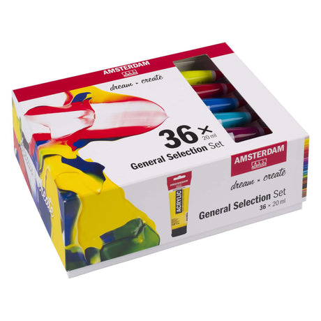 Allgemeines Auswahlset für Acrylfarben der Amsterdamer Standardserie | 36 × 20 ml