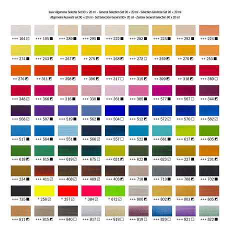 Komplettes Acrylfarben-Sammlungsset der Amsterdamer Standardserie | 90 × 20 ml