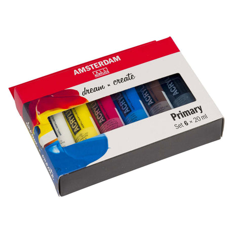 Bruynzeel Amsterdam Standard Series Acrylfarben-Primärset 20 ml, 6-tlg.