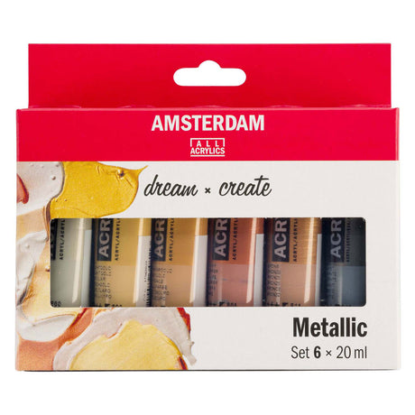 Acrylfarben-Metallic-Set der Amsterdamer Standardserie | 6 × 20 ml