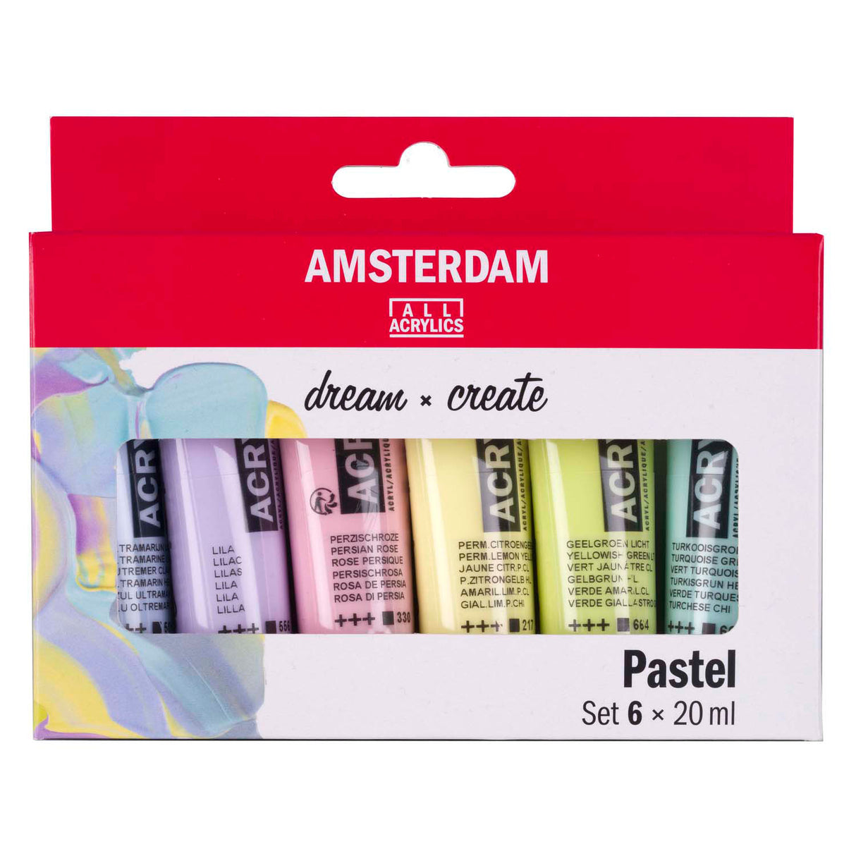 Bruynzeel Amsterdam Standard-Serie Acrylfarben-Pastell-Set 20 ml, 6-tlg.