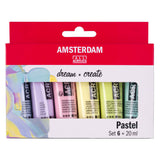 Bruynzeel Amsterdam Standard-Serie Acrylfarben-Pastell-Set 20 ml, 6-tlg.
