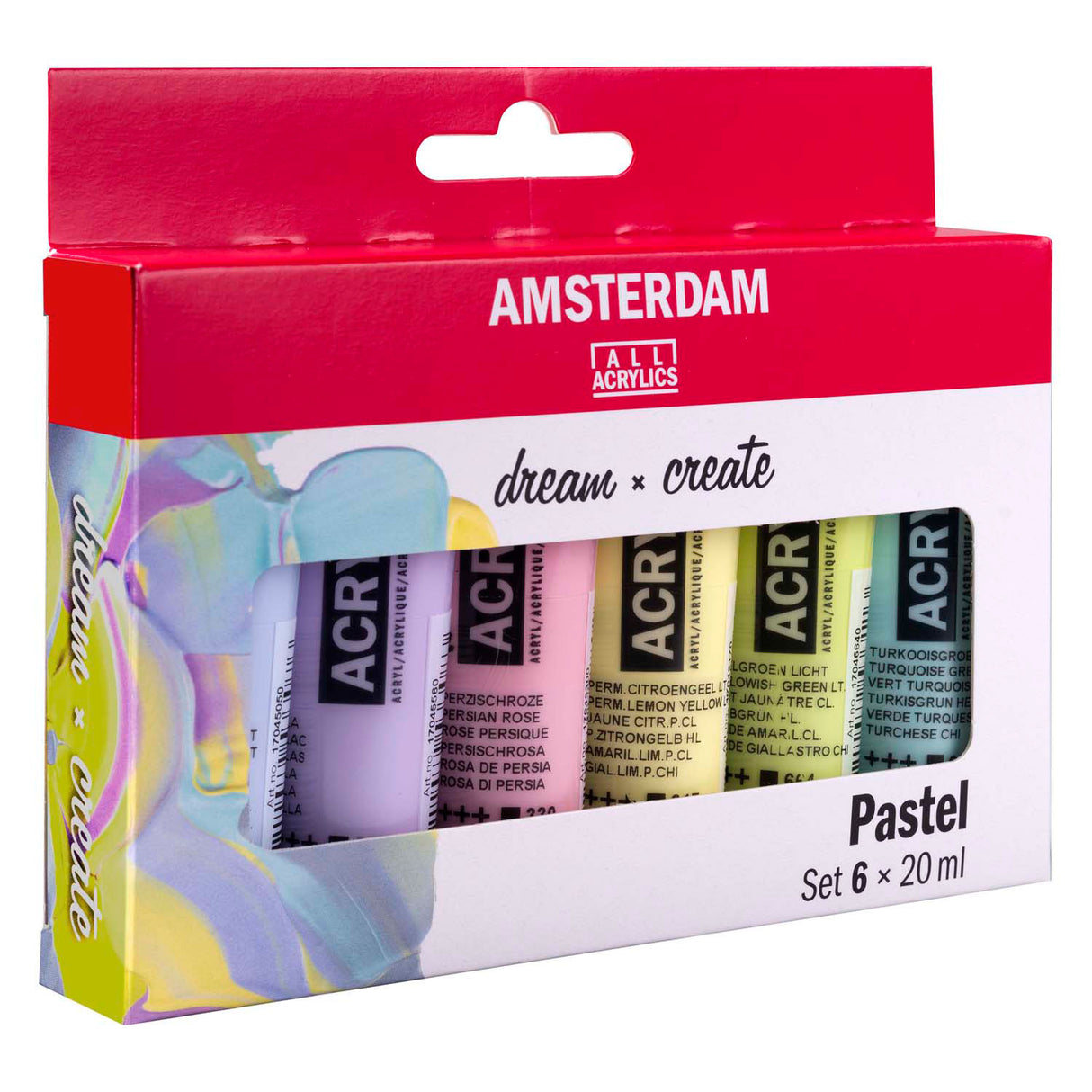 Bruynzeel Amsterdam Standard-Serie Acrylfarben-Pastell-Set 20 ml, 6-tlg.