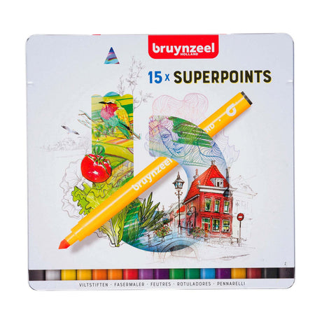 Bruynzeel Filzstifte Super Point, 15 Stk.