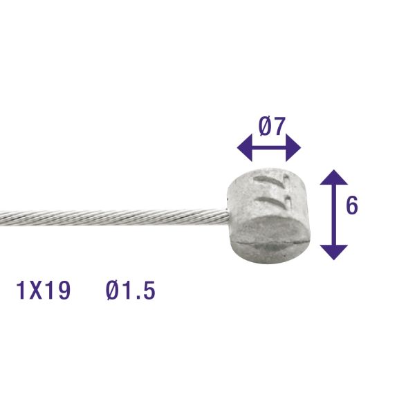 Rem Innenkabel 2250 mm Edelstahl Ø1,5 mm Weinmann