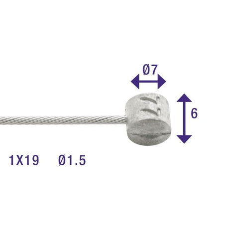 Rem Innenkabel 2250 mm Edelstahl Ø1,5 mm Weinmann