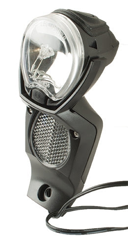 Gazelle koplamp light vision v2 voor naafdynamo - zwart