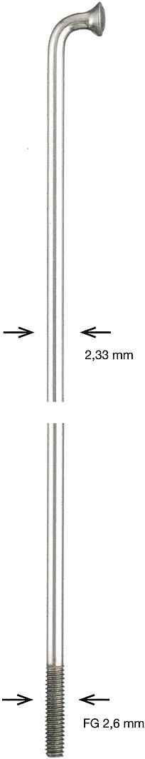 Alpina Speichenspeiche Edelstahl 2,34x300 mm