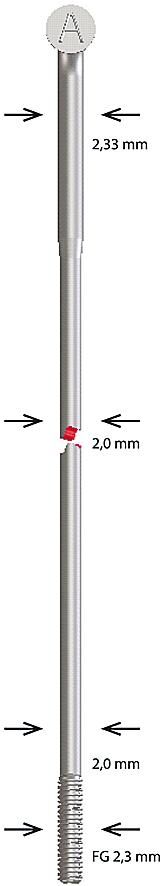 Alpina Speichenspeiche Edelstahl konifiziert 2,34x300 mm