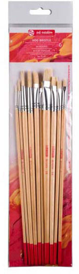 Talens Art Creation Öl-Acryl-Pinsel-Set V 10 – Wildschweinborsten
