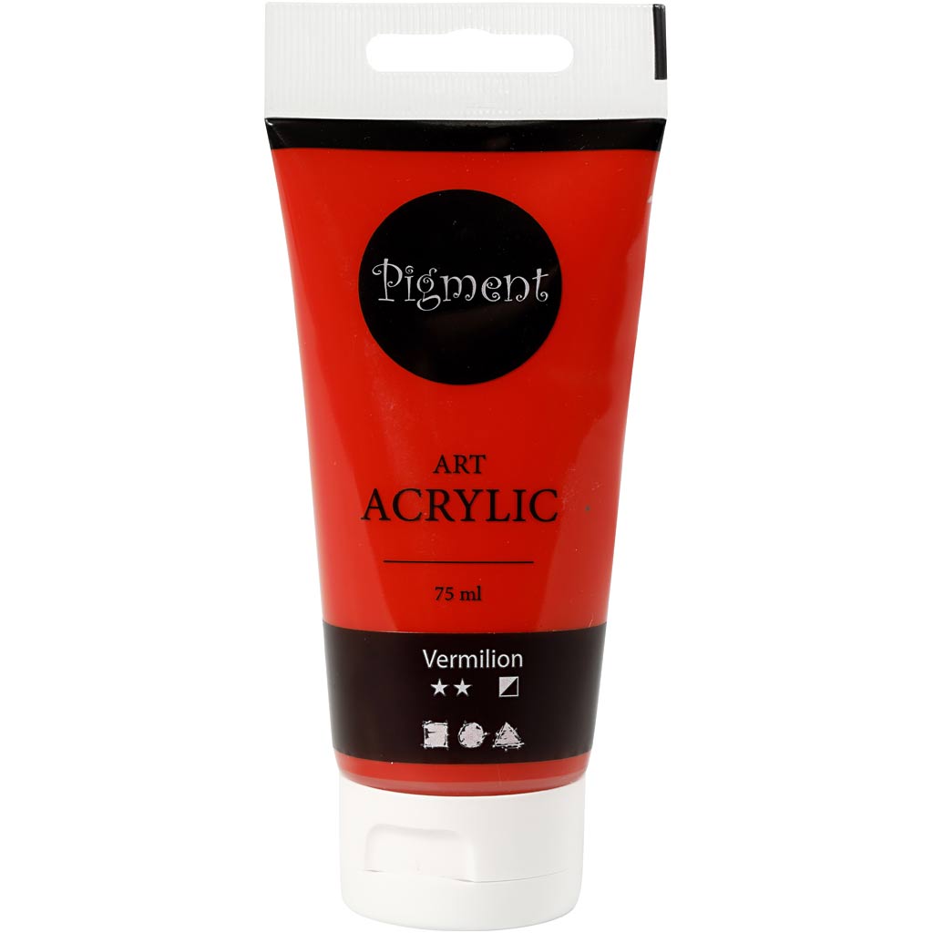 Creativ Company Pigment Art Acrylfarbe Vermilion, 75 ml