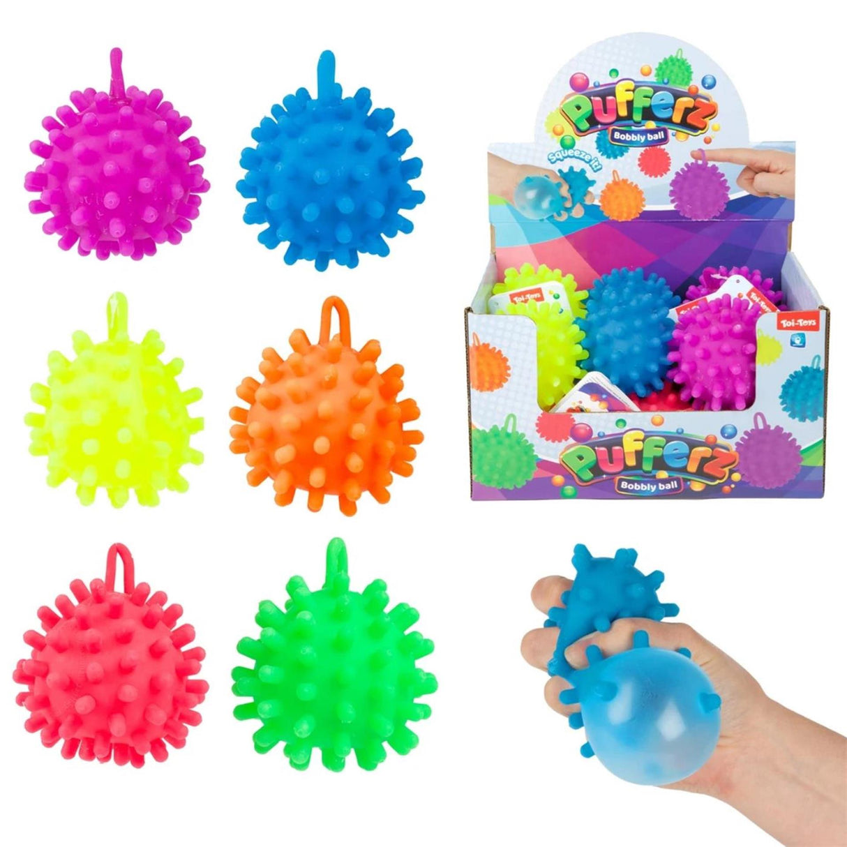 Toi-toys Toi Toys Pufferball Noppen 9cm 60gr