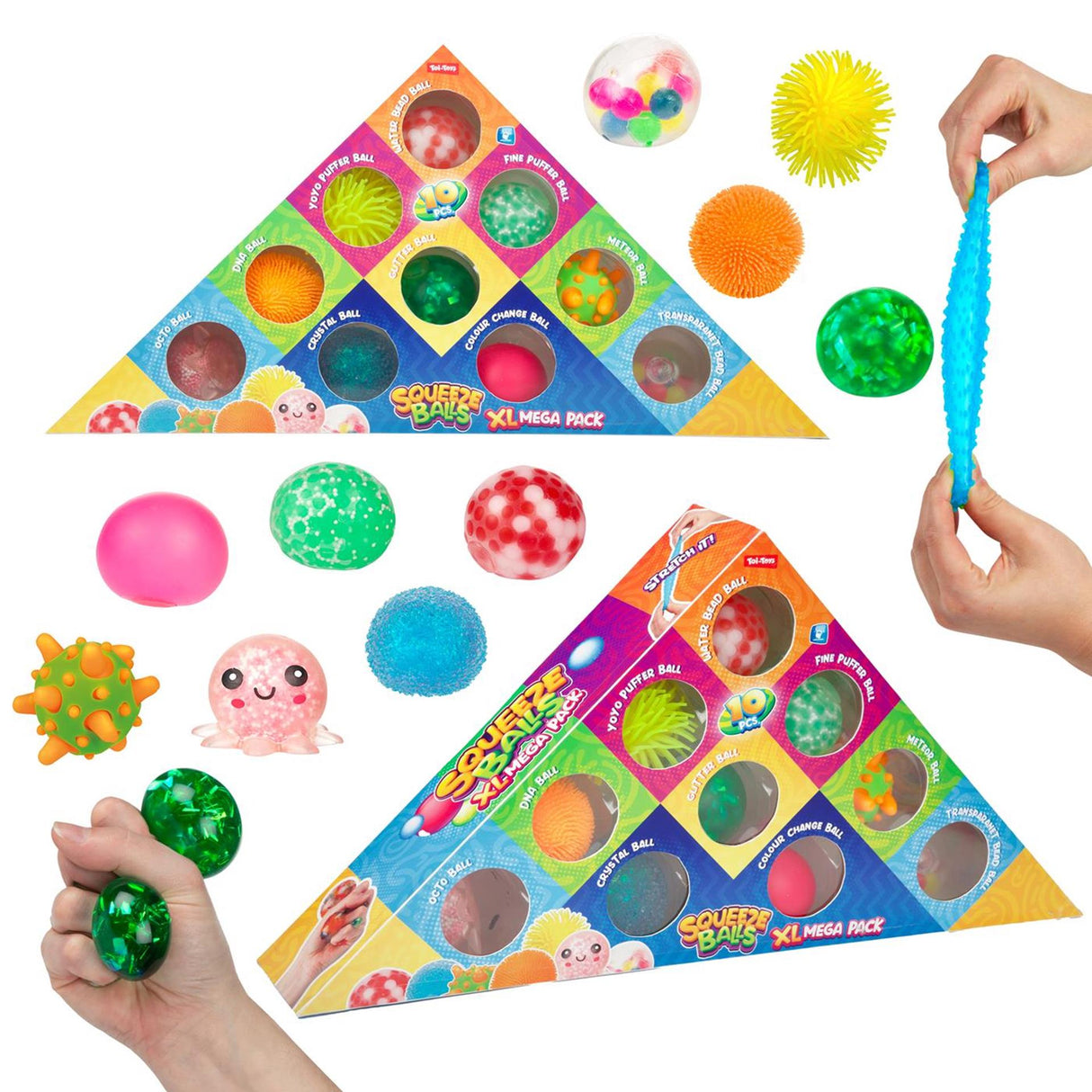 Toi-toys Quetschbälle 5 cm, Schachtel mit 10 Stück