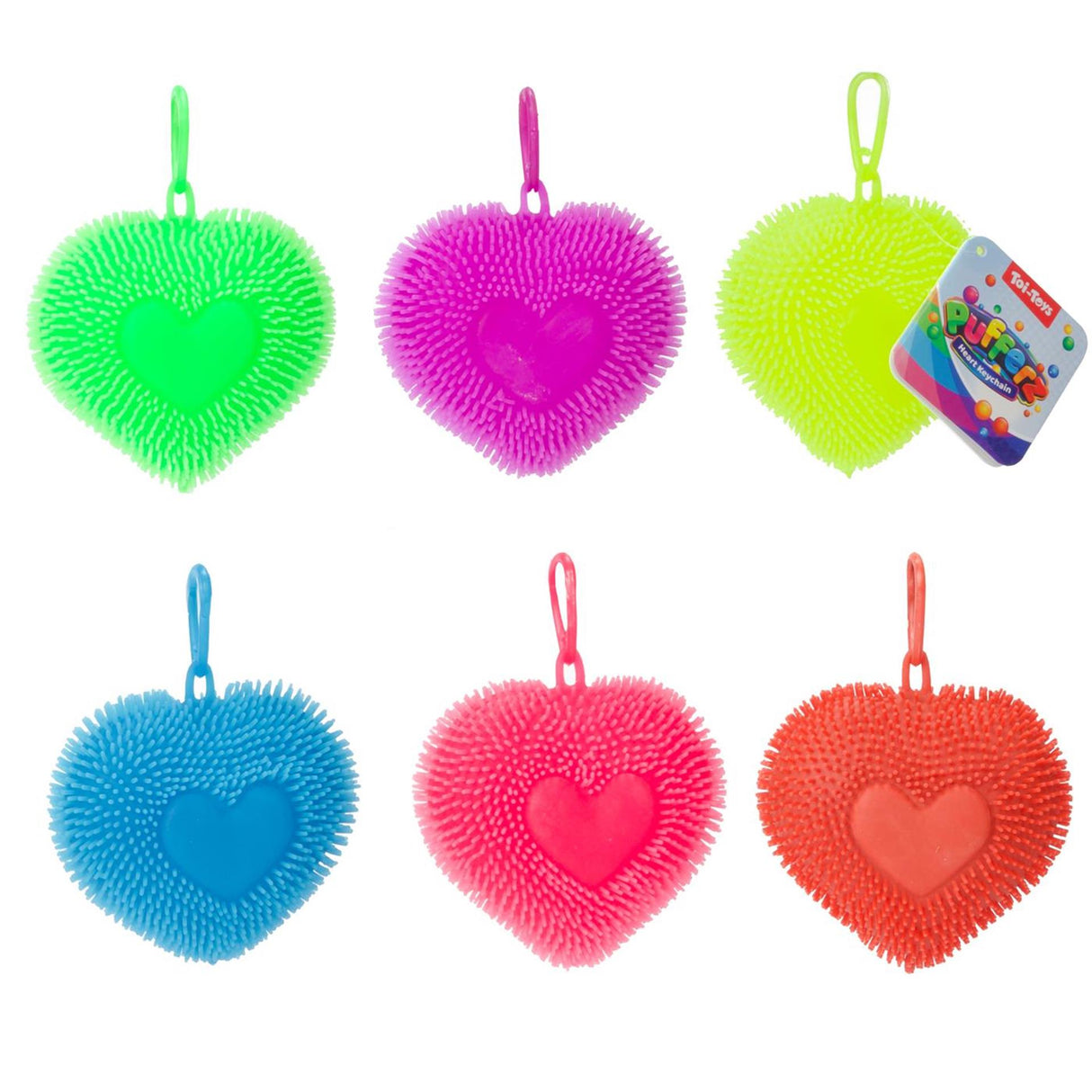 Toi-toys Pufferz Schlüsselanhänger Kugelherz 7cm