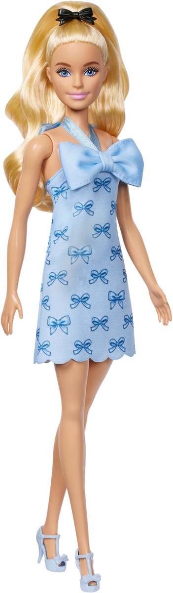 Barbie Fashionista-Puppe mit blauen Schleifen