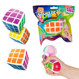Toi-toys Quetschwürfel Zauberpuzzle 6 cm | 6 Stück