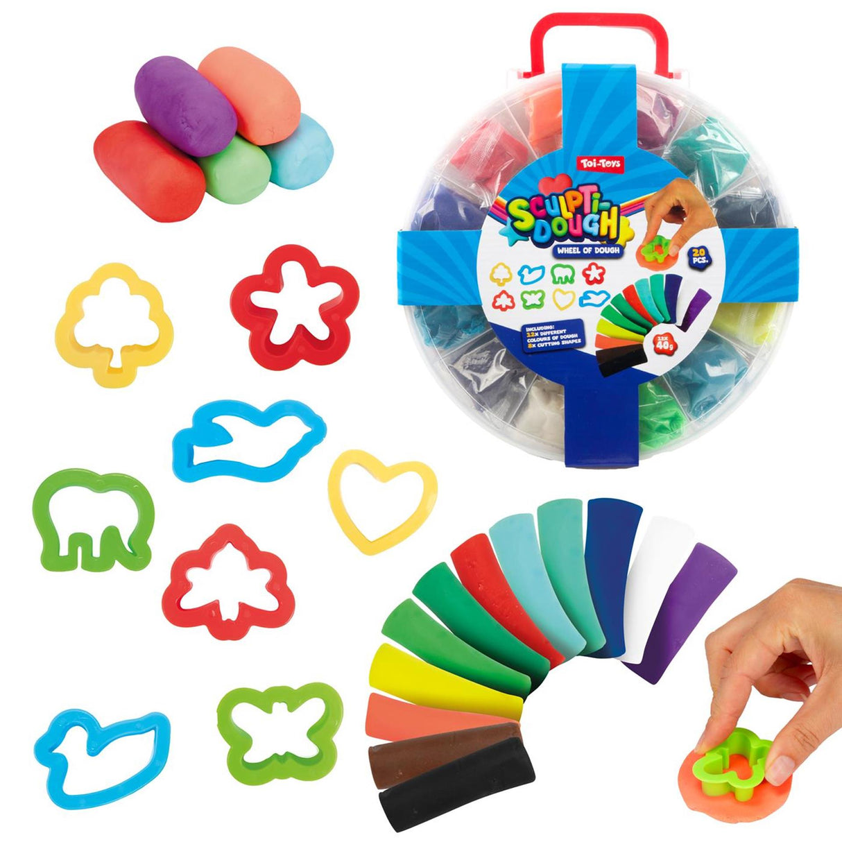 Toi-toys Sculptidough-Ton-Set 20-teilig