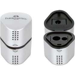 Faber-Castell Bleistiftspitzer Griff 2001 Silber 3 Löcher