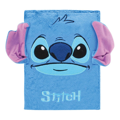 Luxuriöses Plüsch-Notizbuch von Lilo Stitch mit Stift