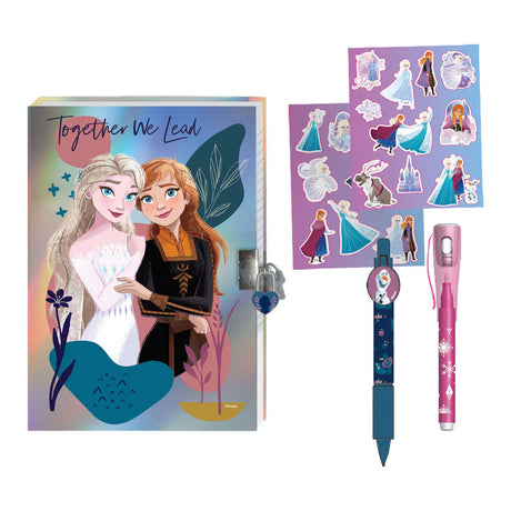 Disney frozen 2 diary with lock, magic pens and stickers