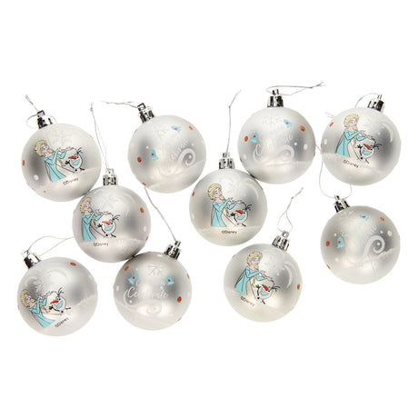 Disney kinder kerstballen frozen ii zilver, 10x6cm