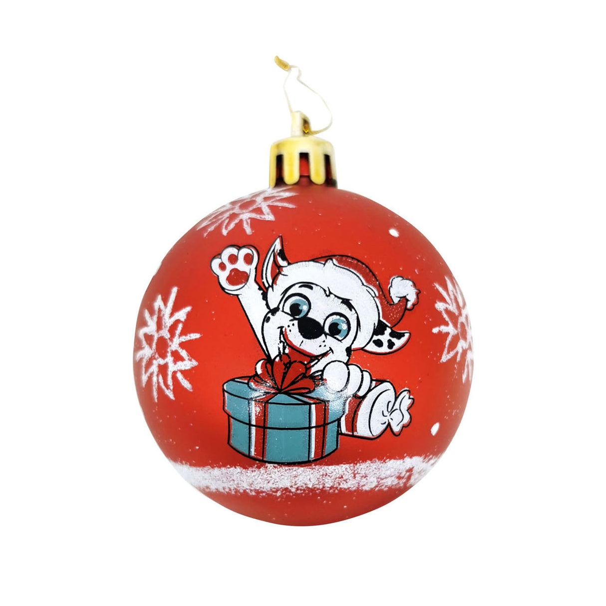 Paw patrol kinder kerstballen rood, 10st.