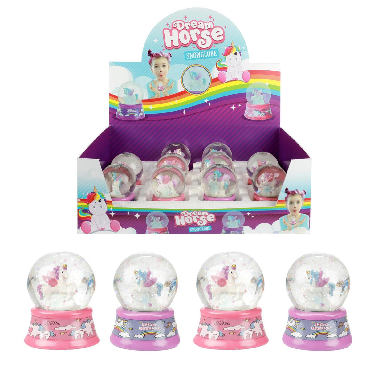 Toi-toys Traumpferd Schneekugel Einhorn