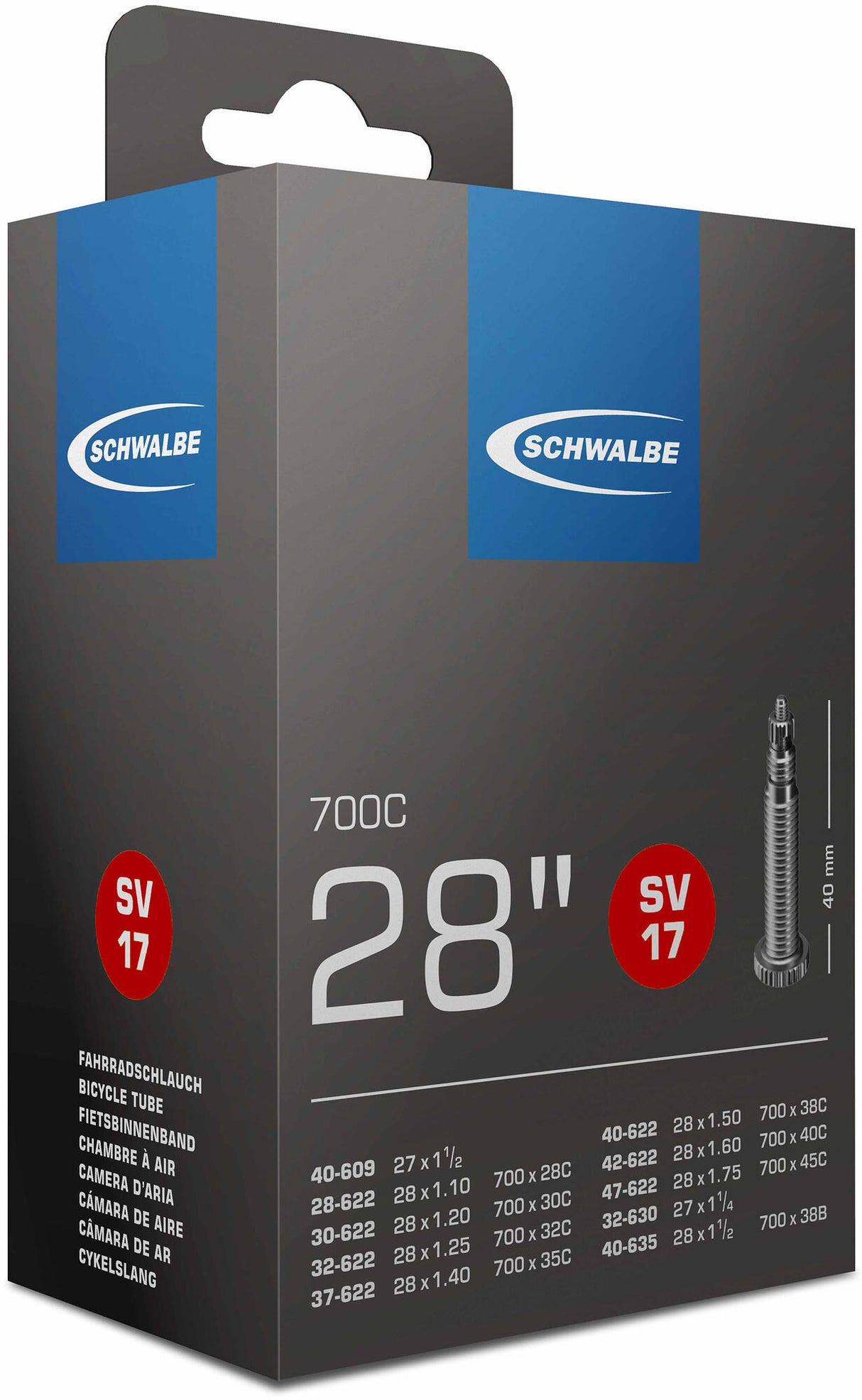 Schwalbe Schlauch Schlauch #17 28 47-622 635 SV40 autom