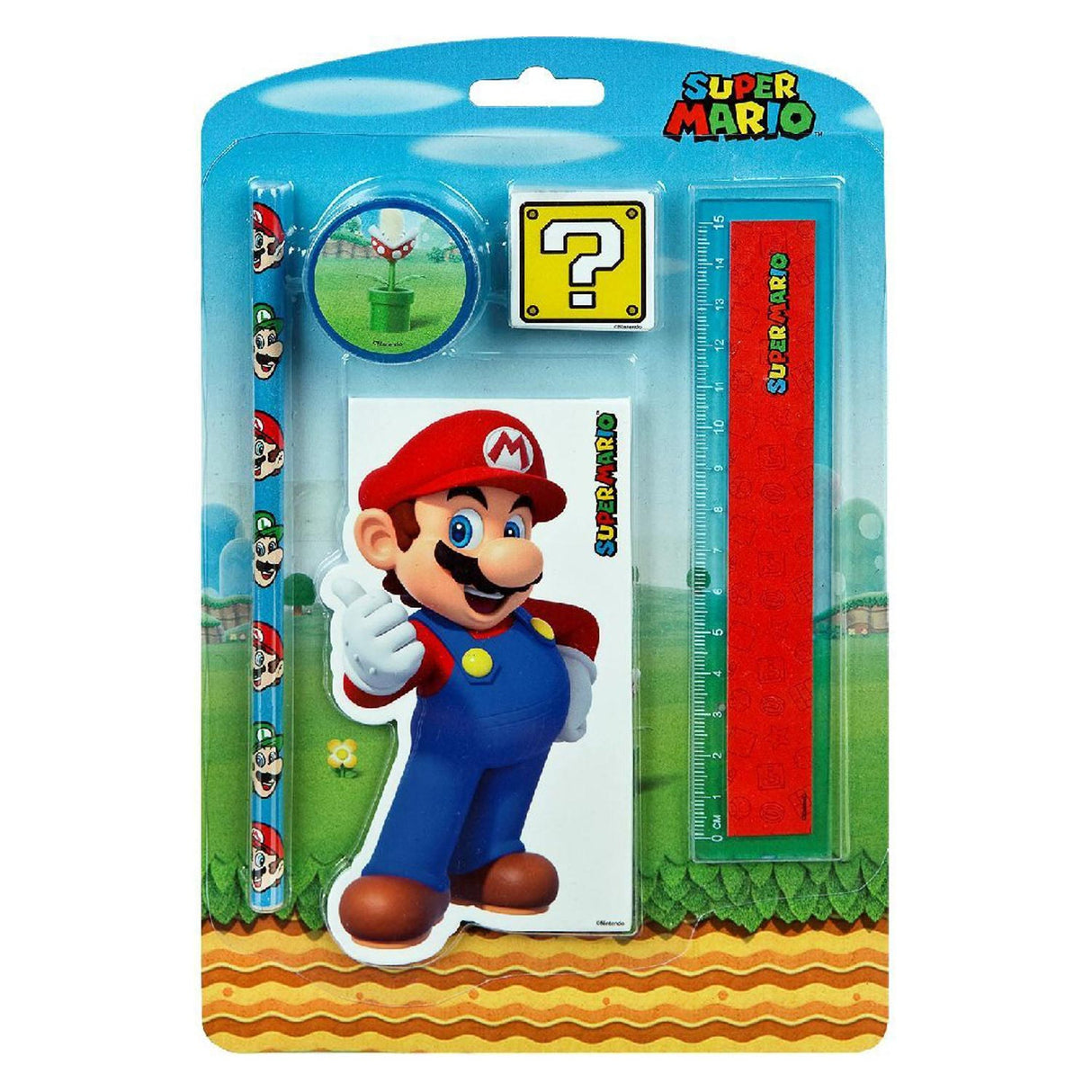 Licenza per bambini Super Mario Stationery Set, 5DLG.