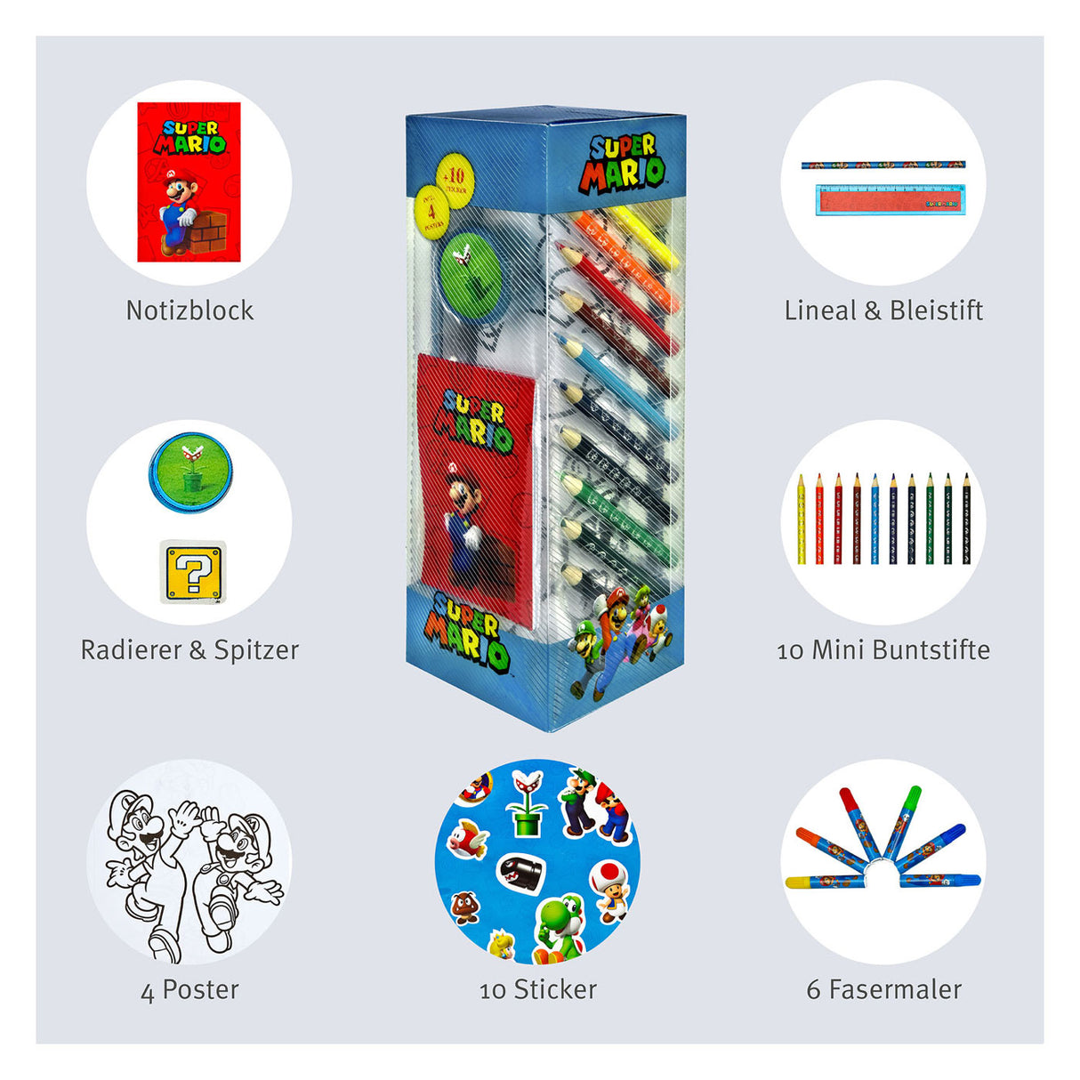 Kids Lizenzierung Super Mario Stationery Set Tower, 35dlg.