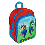 Licenza per bambini Super Mario Backpack 30x25x10 cm rosso blu rosso